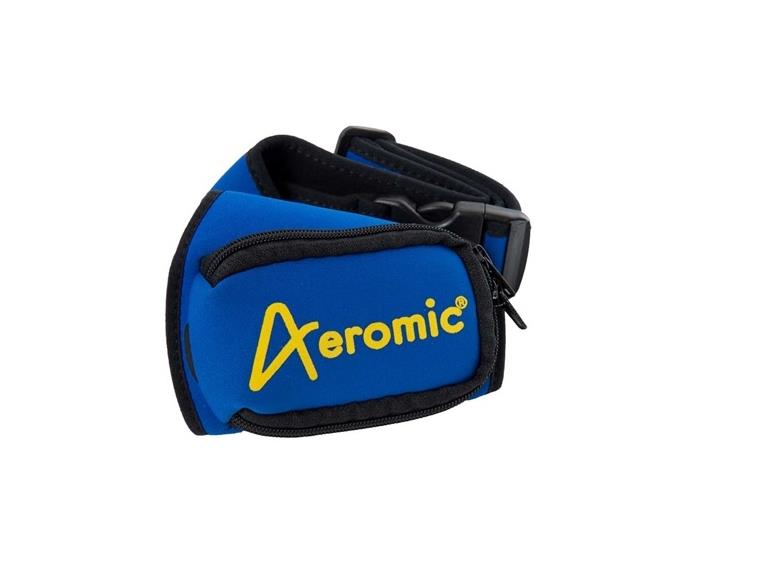 Aeromic AMZIPB belte for mikrofonsender Midjebelte med glidelås, medium, blå
